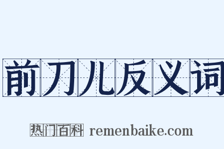 前刀儿反义词是什么意思的图片